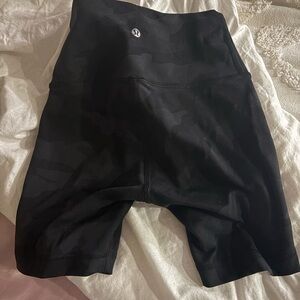 lululemon black camo align shorts